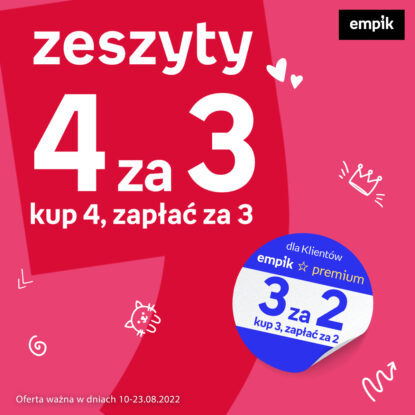 Zeszyty 3 za 2 z Empik Premium
