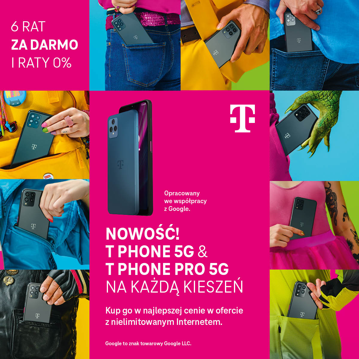 BaiFu Funda Para T-Mobile T Phone Pro 5G Carcasa De Teléfono De Cuero