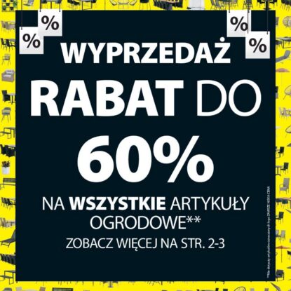 Wyprzedaż – rabat do 60%