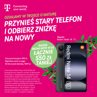 Działamy w trosce o naturę. Przynieś stary telefon i odbierz zniżkę na nowy.