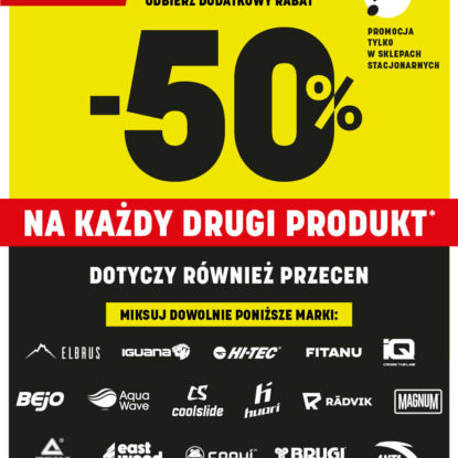 PROMOCJA -50% NA KAŻDY DRUGI PRODUKT